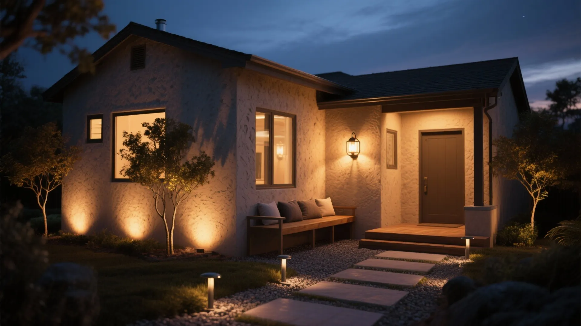 4. Layer lighting to sculpt volume at night