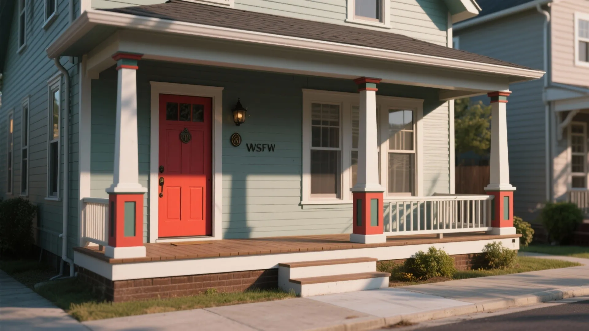 5. Exterior Focus: Trim, Door, and Porch Layers
