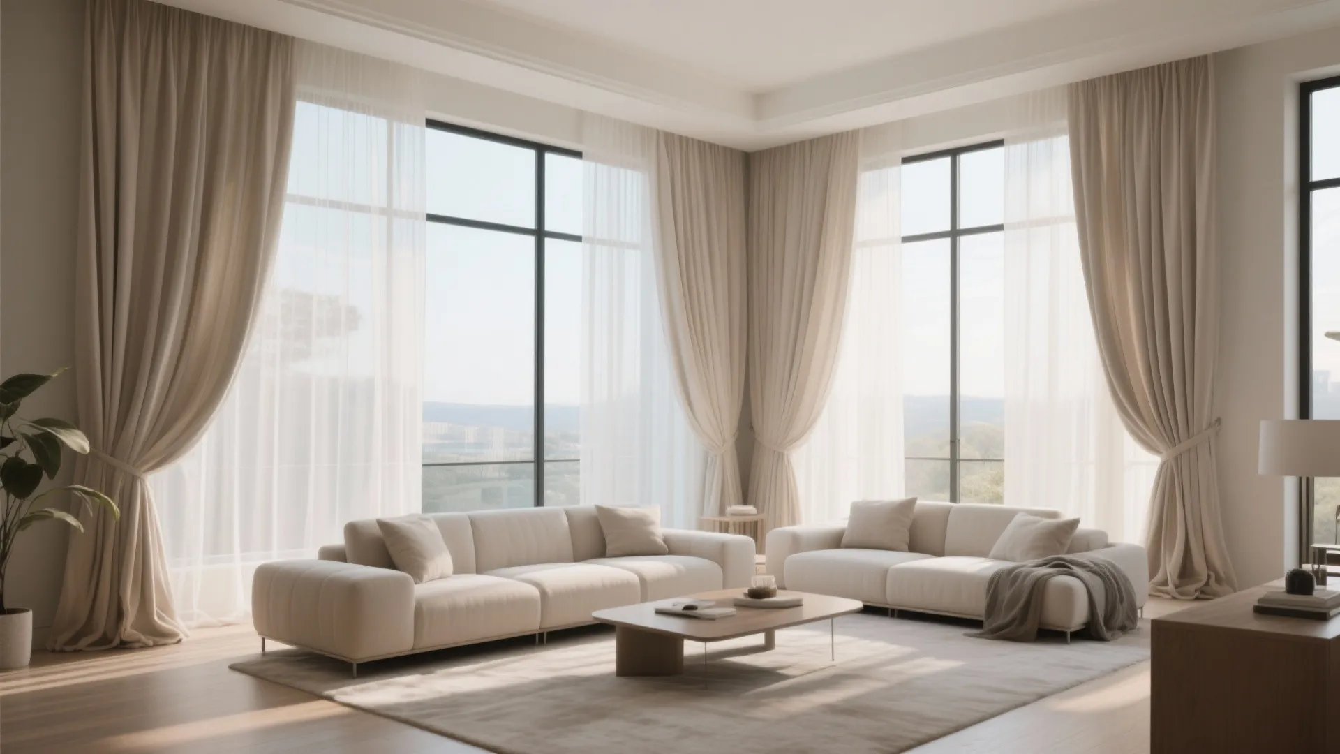 10. Extra-Wide Sheer Panels