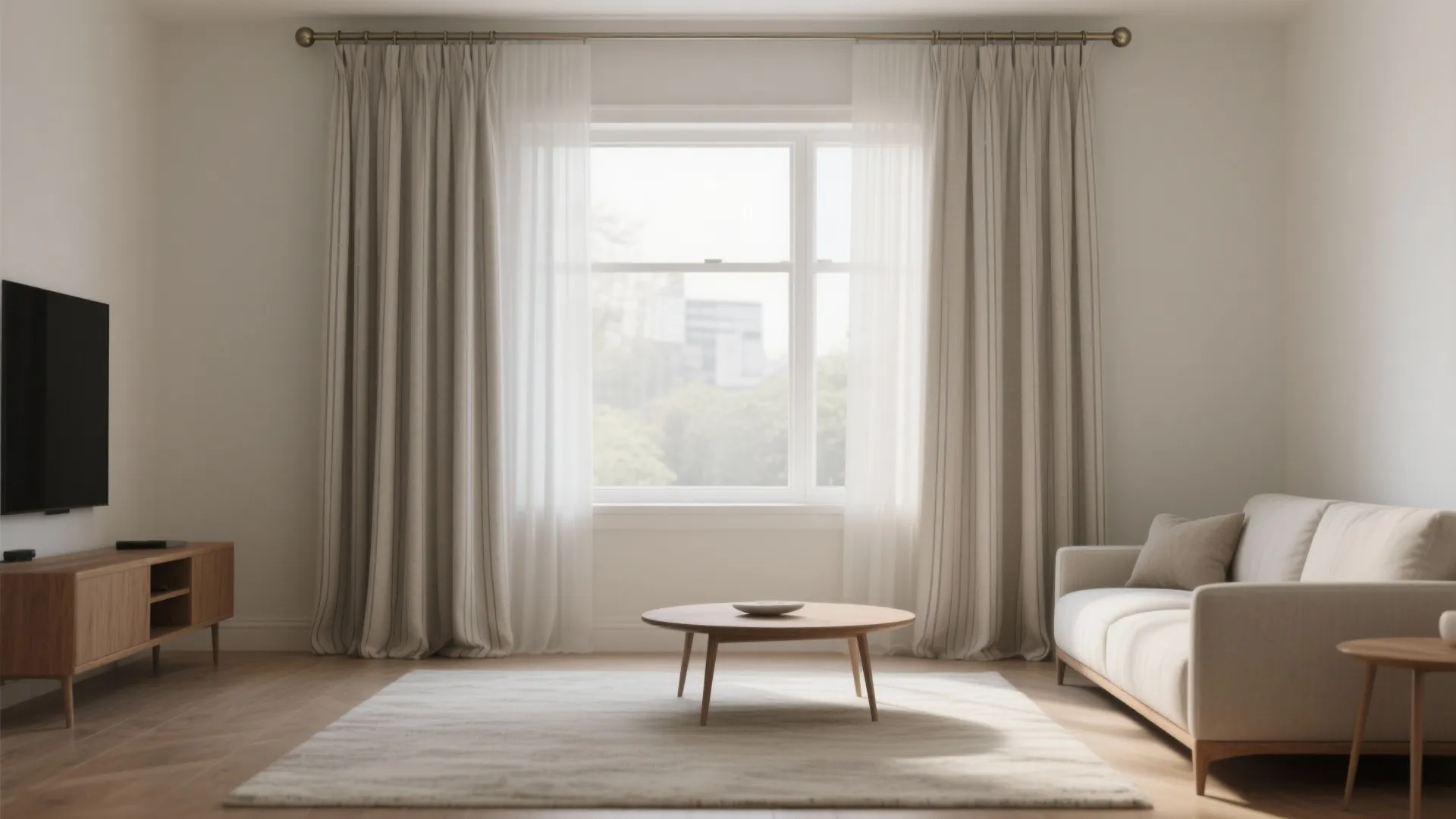 Floor-to-Ceiling Drapery and Low-Profile Furniture