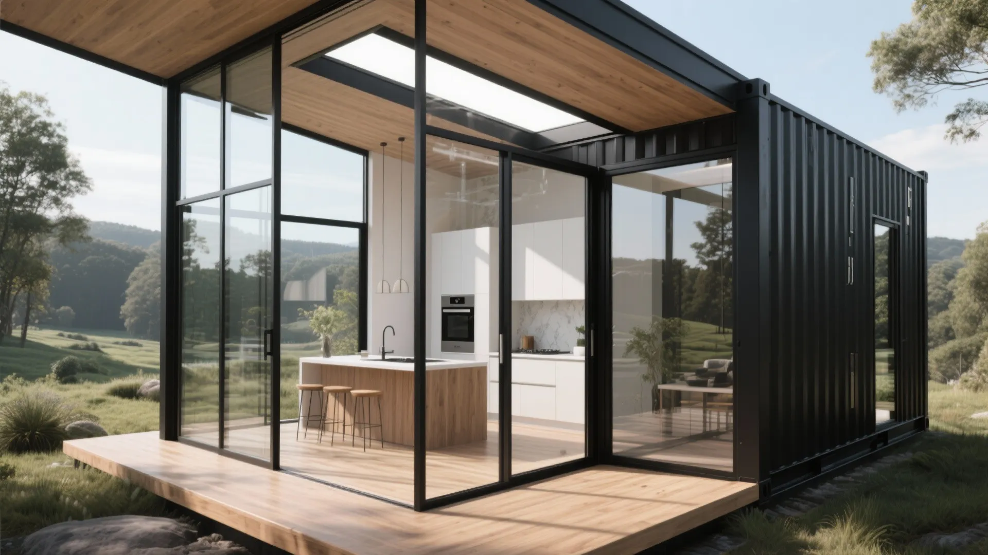 Floor-to-ceiling glazing and daylight wells