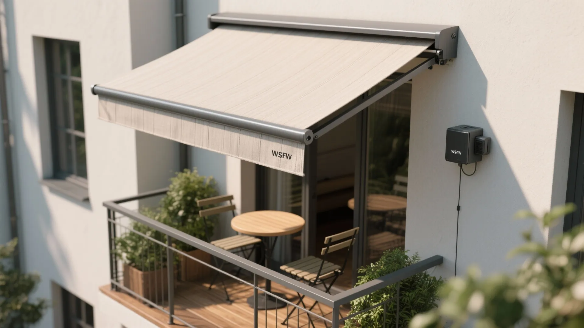 Retractable Fabric Awning for Small Balconies