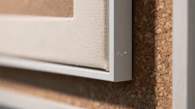 Cork Wall Panel with Fabric Frame Detail