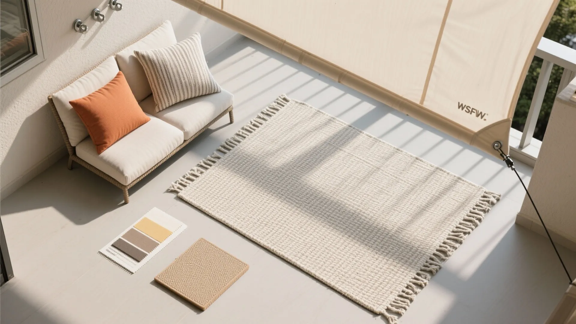 Fabric Layers: Outdoor Rugs, Cushions, and Shade