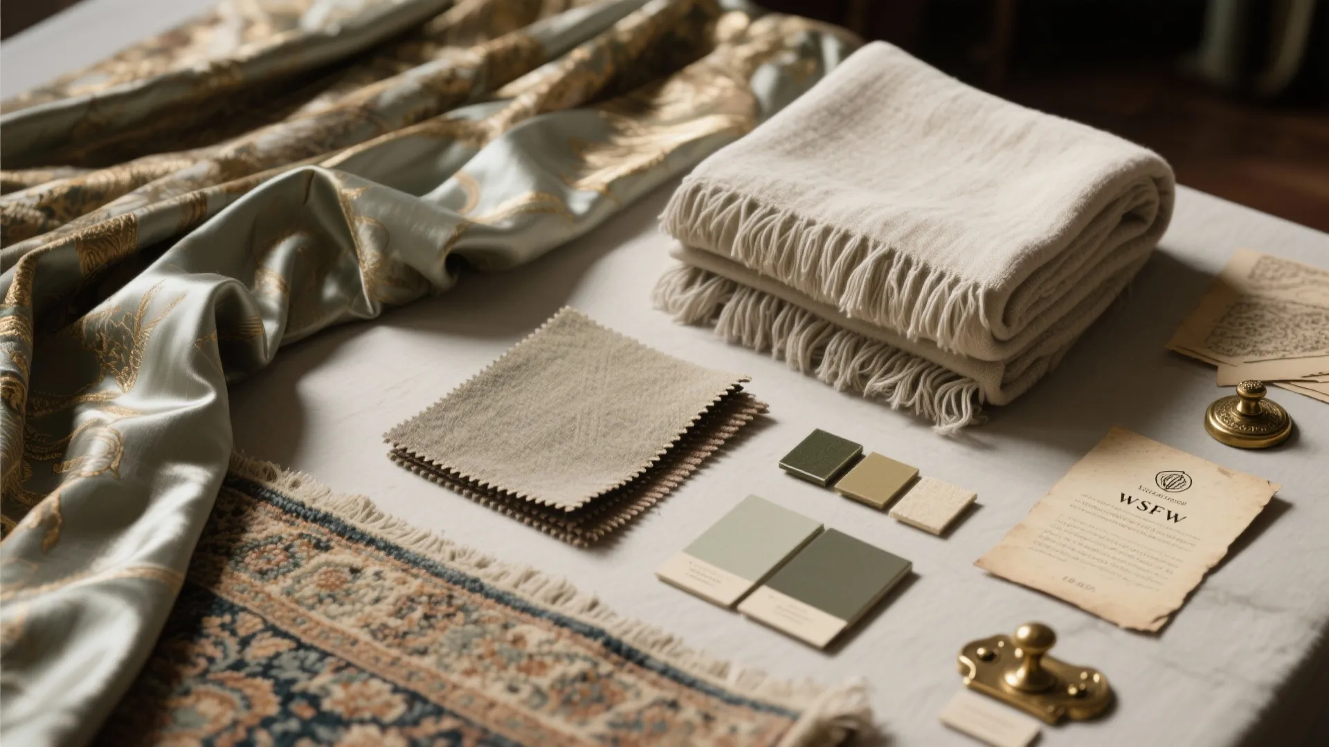 2. Layered Textures and Period Fabrics