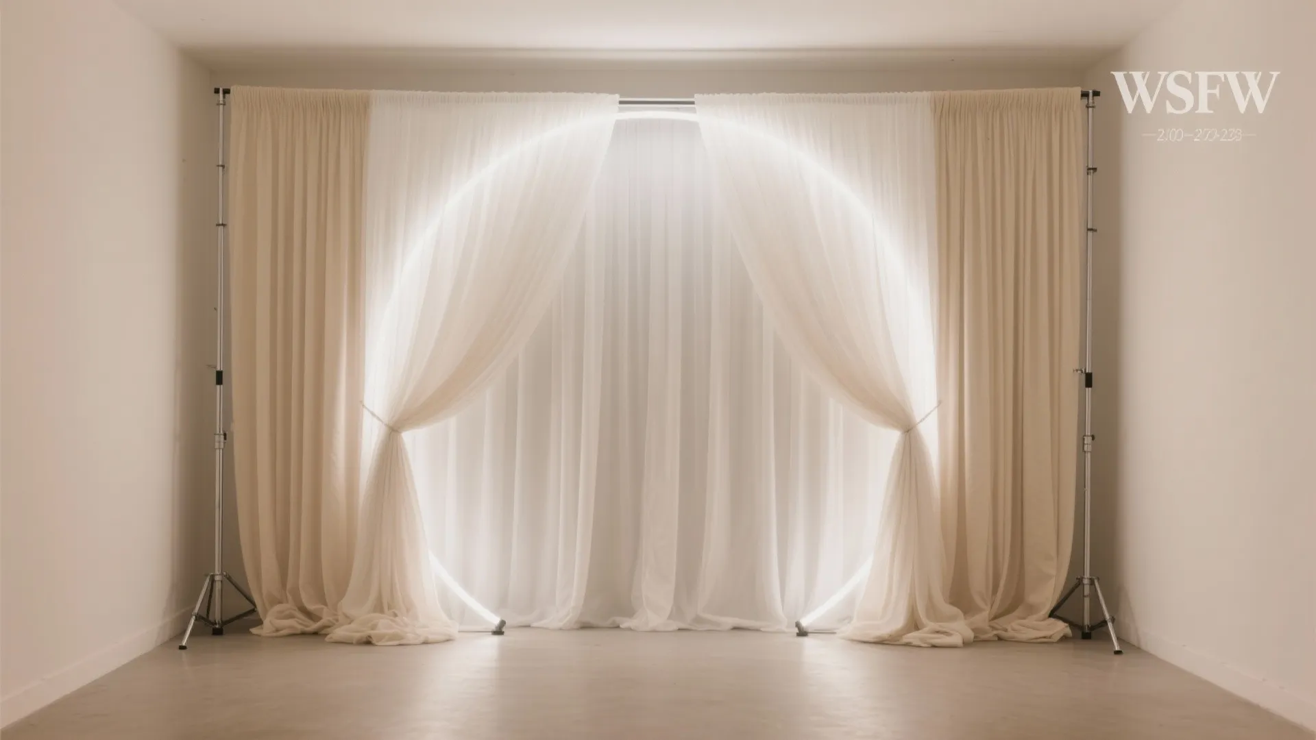 Minimalist Fabric Halo Backdrop