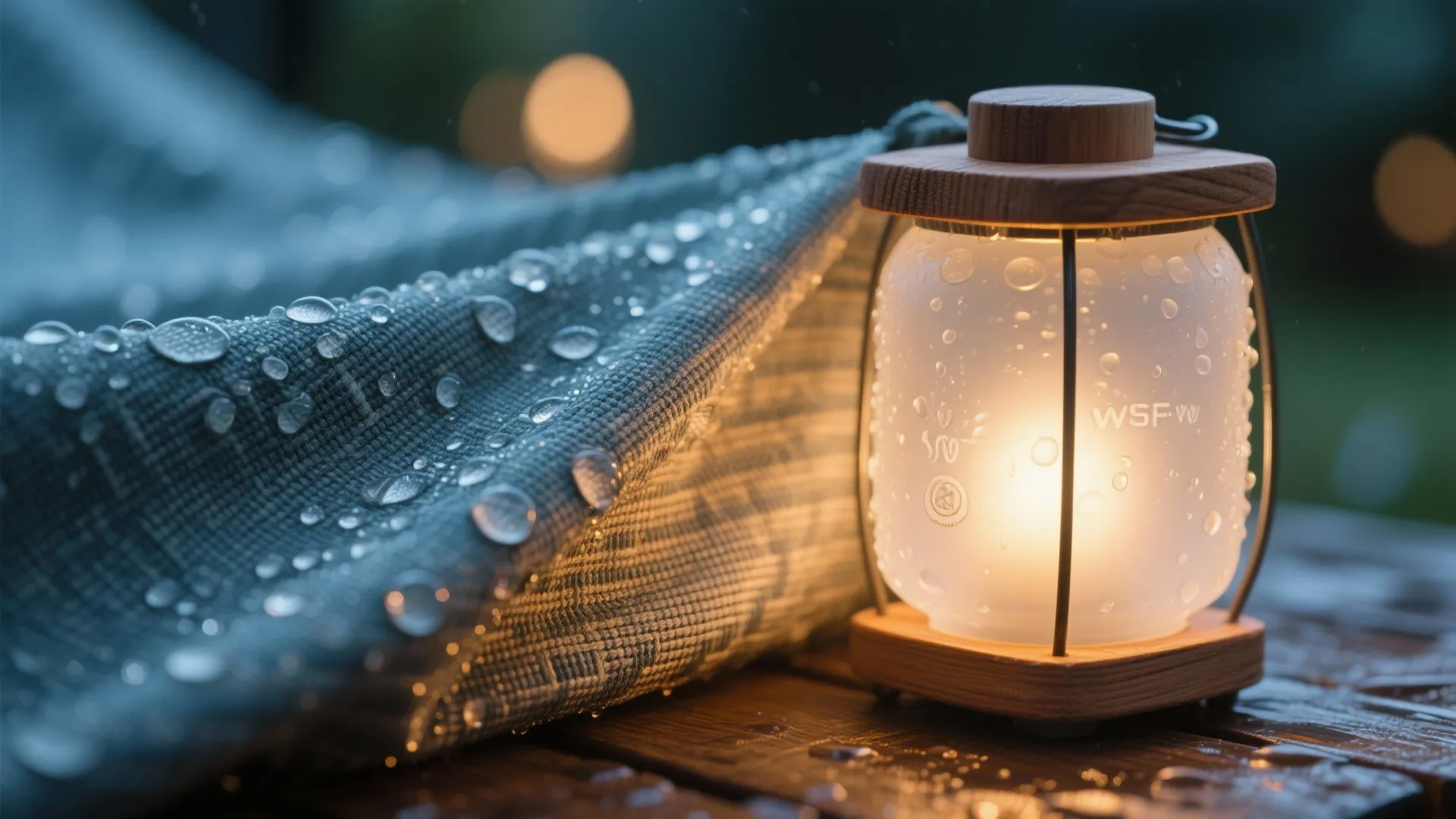 Soft lighting layers and weatherproof textiles