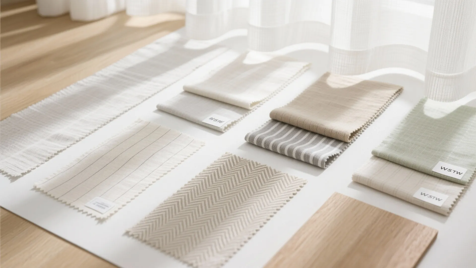 Light Neutrals or Fine Stripes to Visually Widen