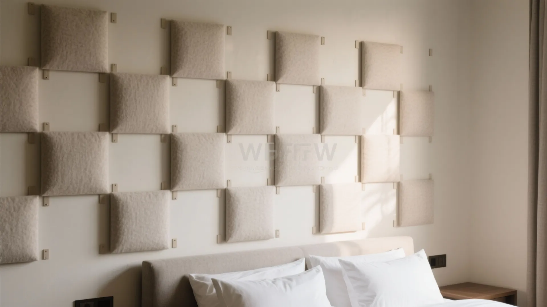 4) Fabric panels for quiet, cozy vibes