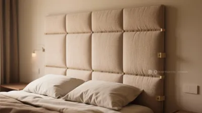 Soft Neutral Bedroom with Tufted Headboard Design