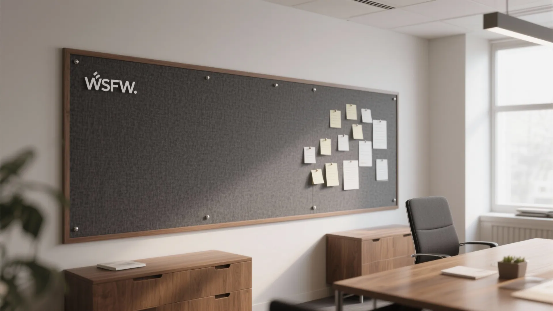 9. Fabric-Covered Pinboards