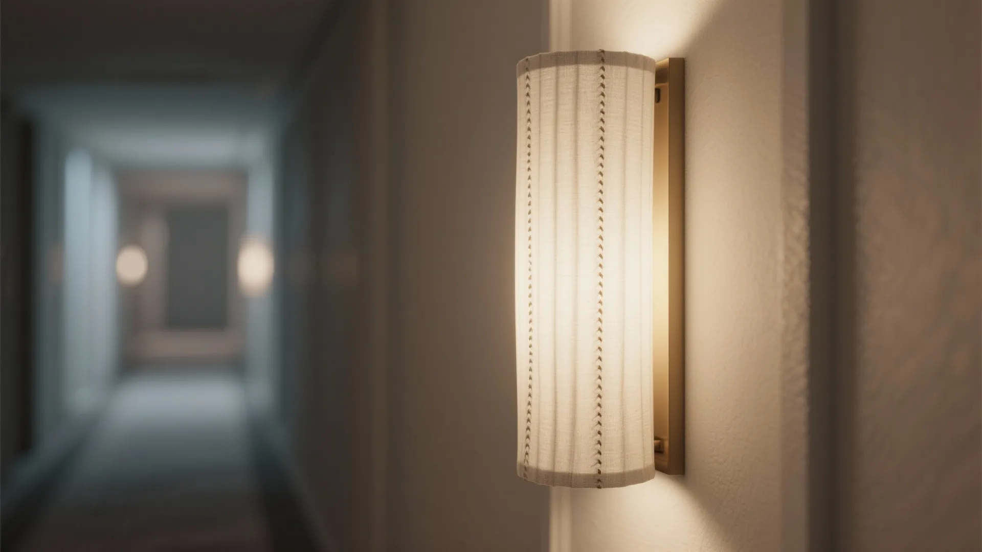 1. Slim Fabric Pleats for Narrow Hallways