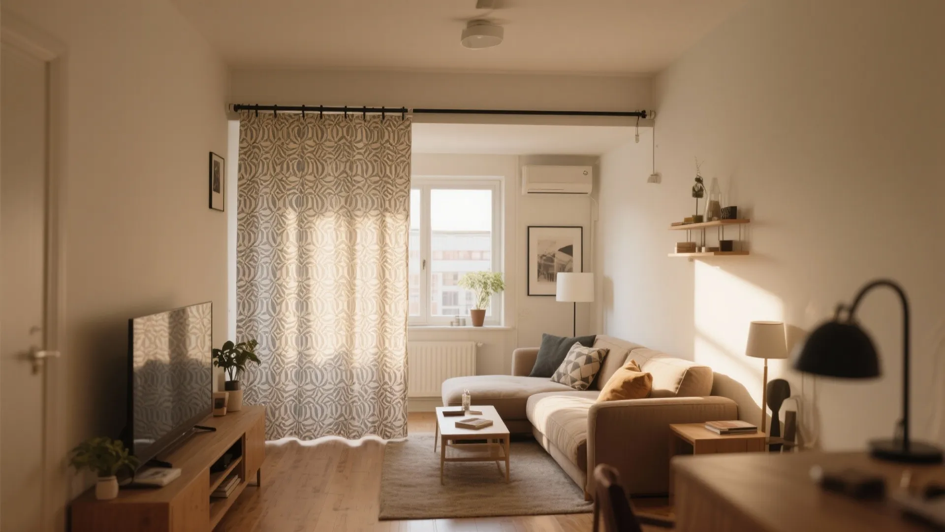 3. Fabric Screen with Retractable Track