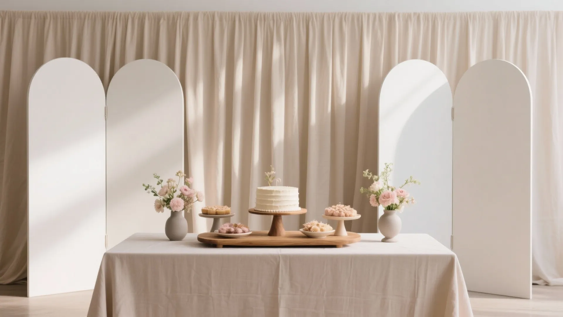 Fabric Backdrops + Removable Panels for a Rental-Friendly “Stage”