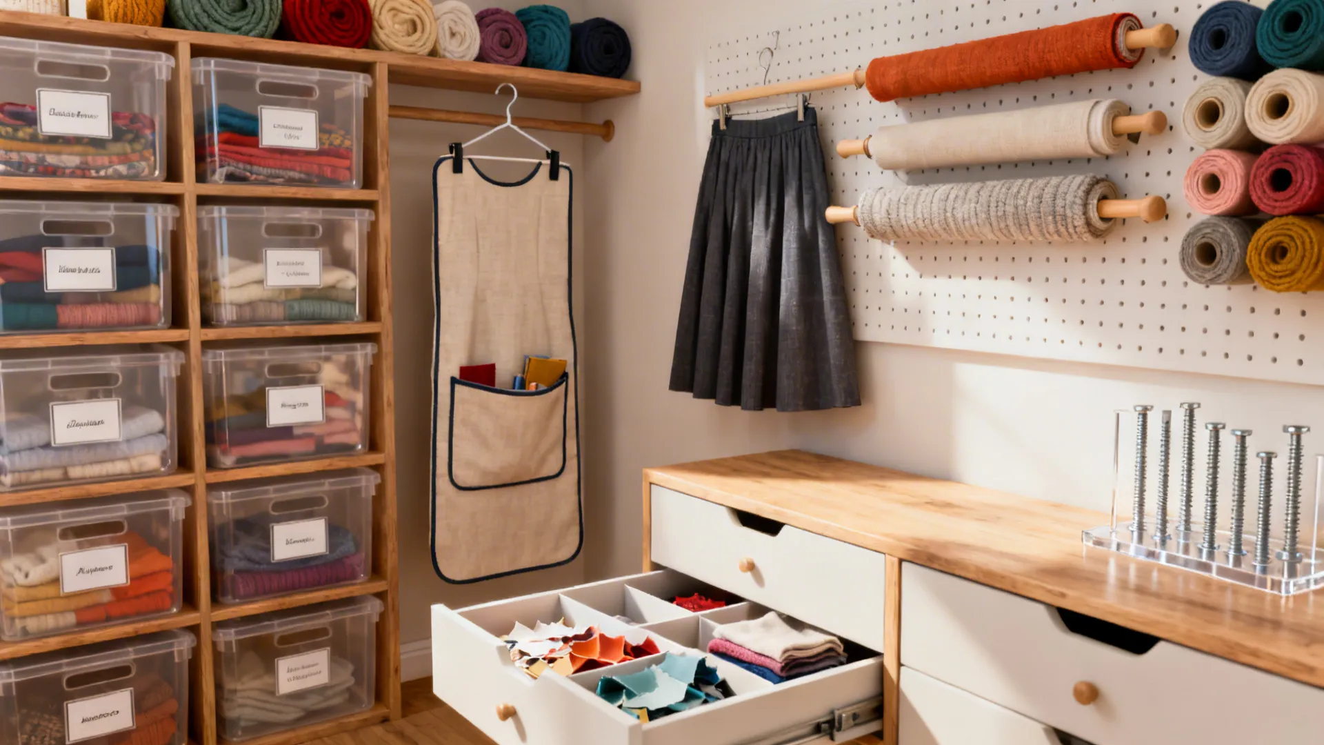5 Fabric Storage Ideas for Sewing Rooms
