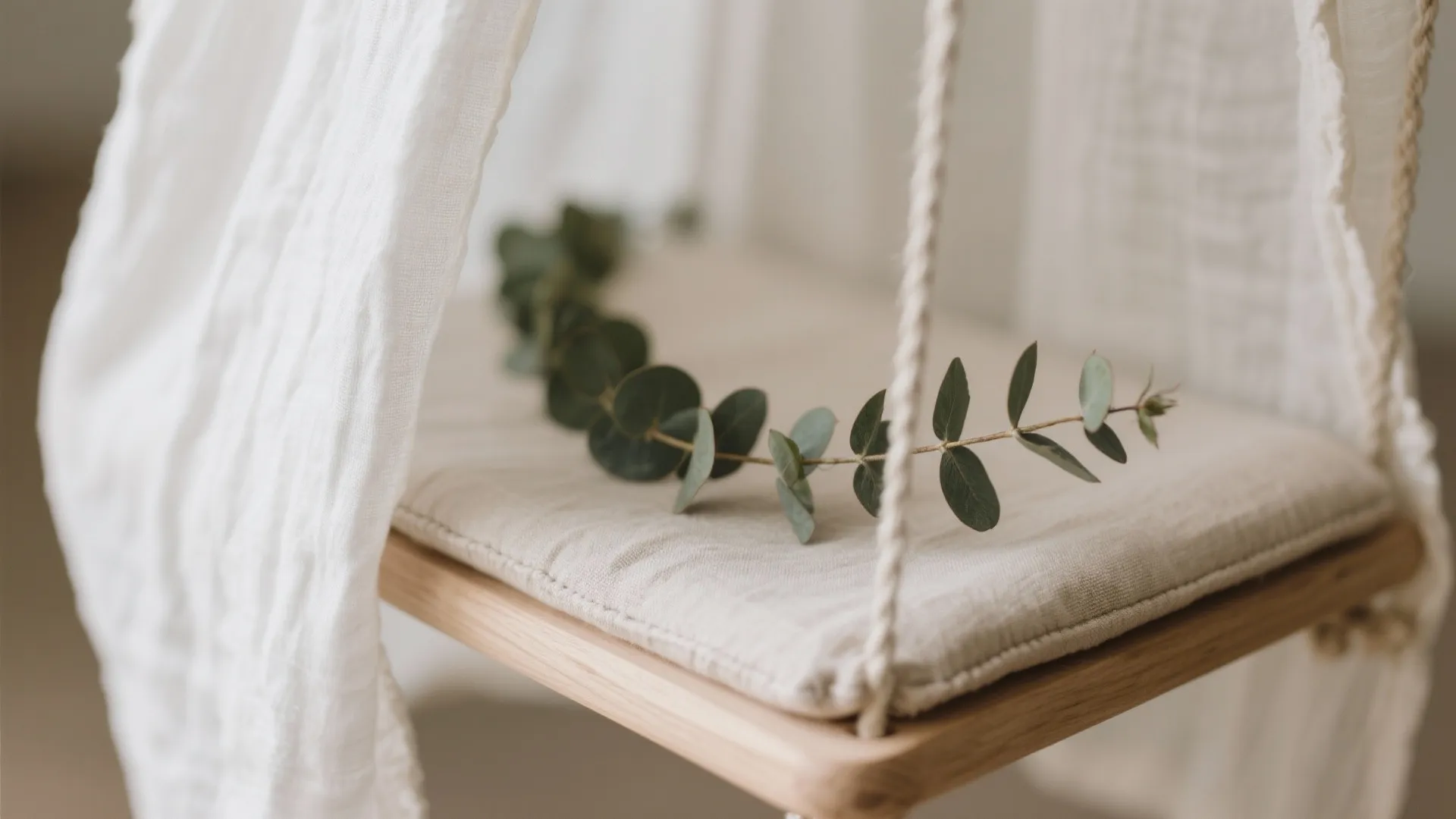 Minimalist Fabric-Covered Swing