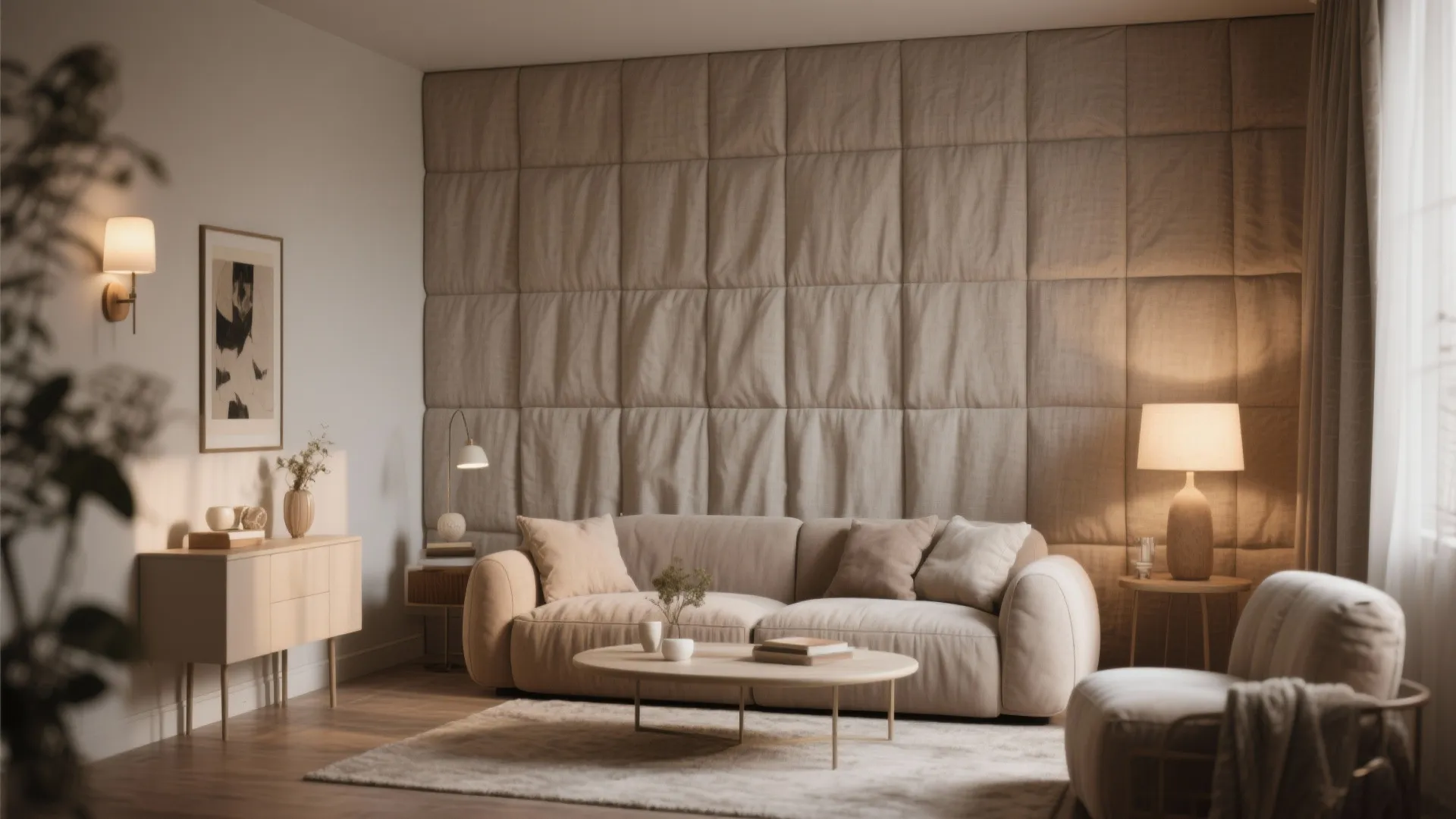 Fabric-Covered Walls