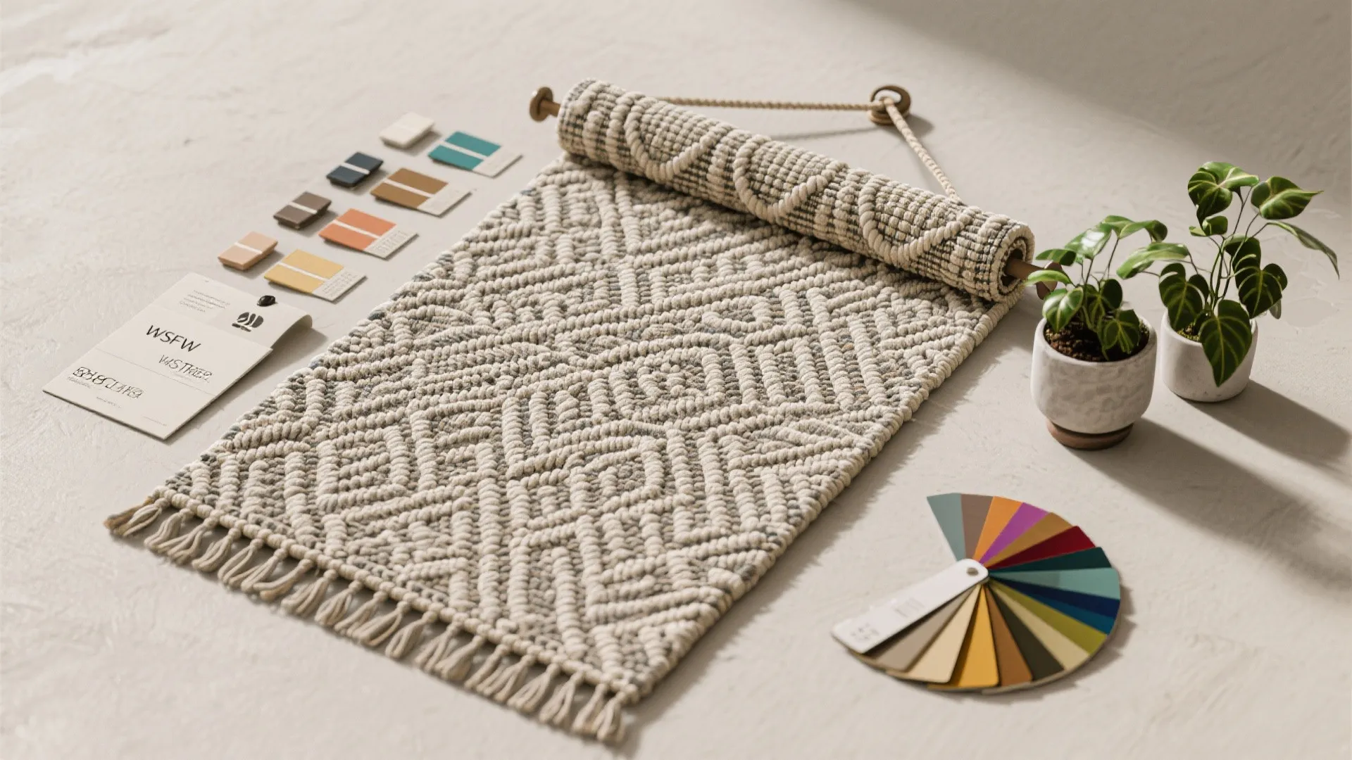 5. Fabrics, Rugs, and Mixed Materials as a Wall Treatment