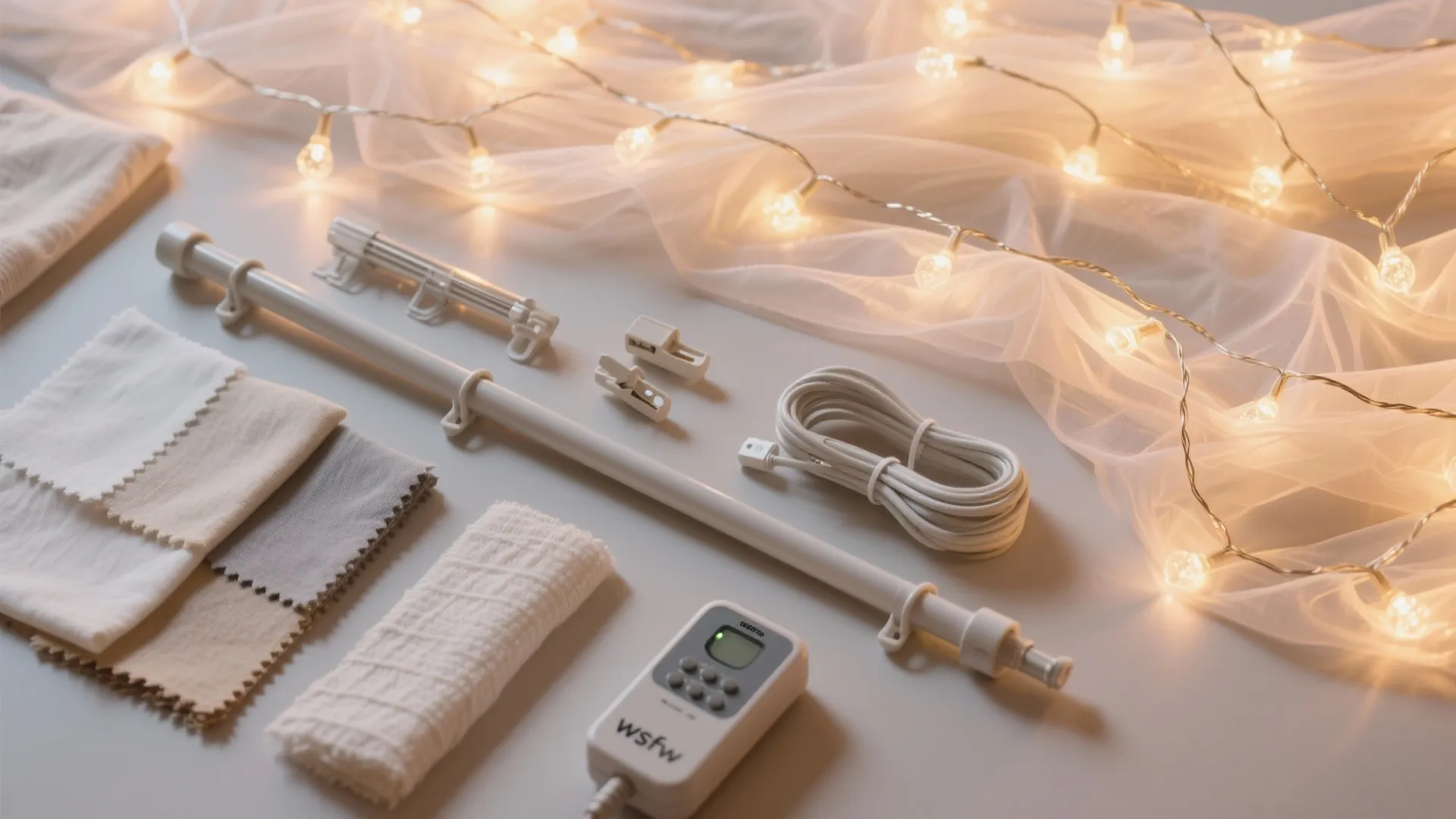 Fairy Lights Layered with Soft Fabrics