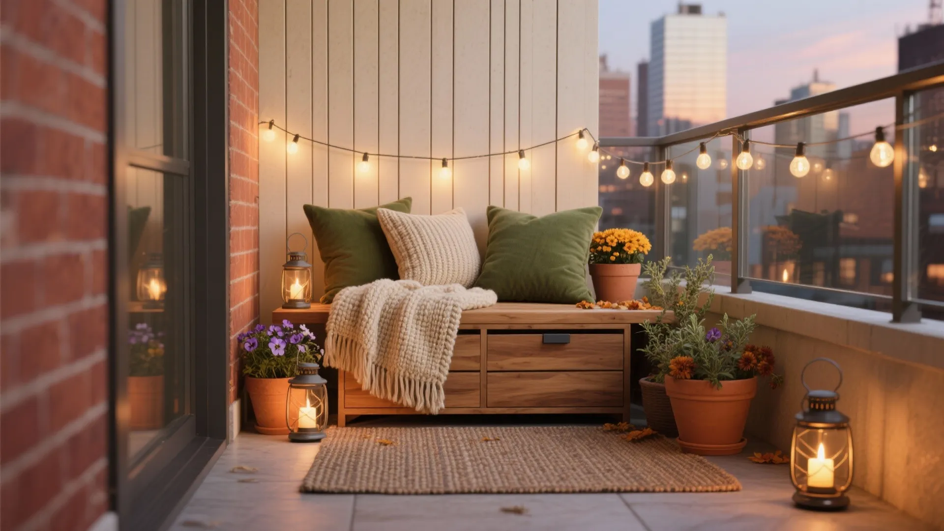 5 Apartment Balcony Fall Decor Ideas You’ll Love: Warm textures, smart lighting, and space-savvy touches to turn a tiny balcony into your coziest autumn corner