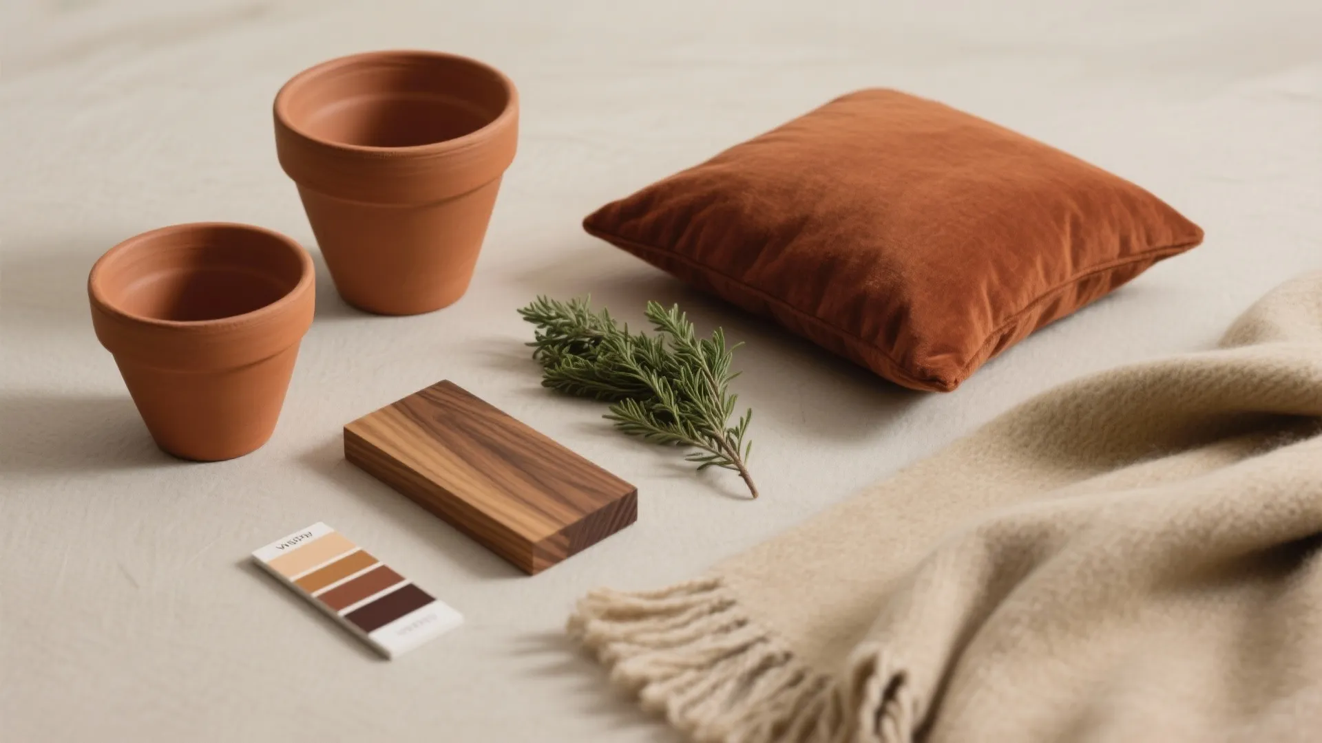 Seasonal Color Palette with Natural Materials