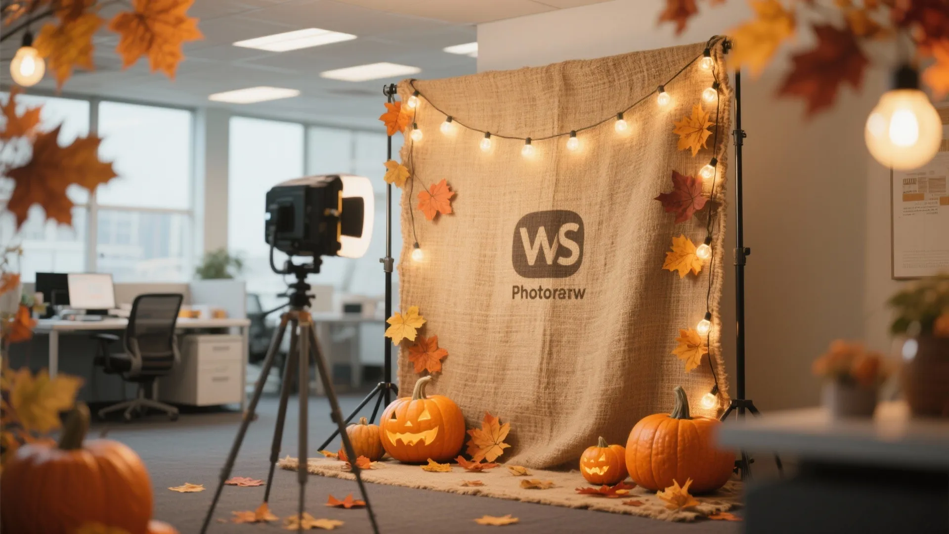 5. DIY Photo Booth with Fall Theme