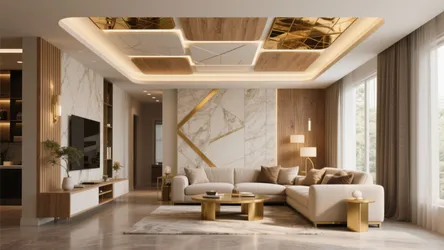 10 False Ceiling Design Ideas for Drawing Room