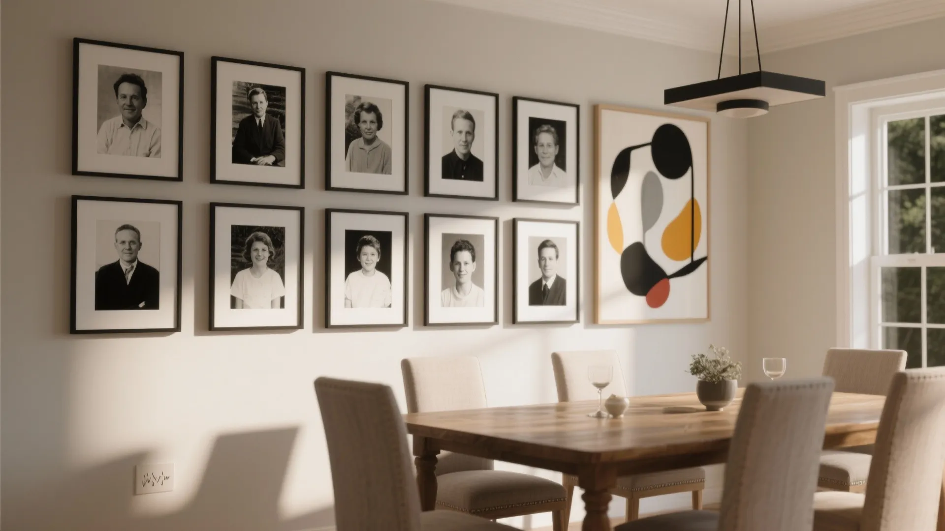 1. Mix Family Portraits with Modern Art