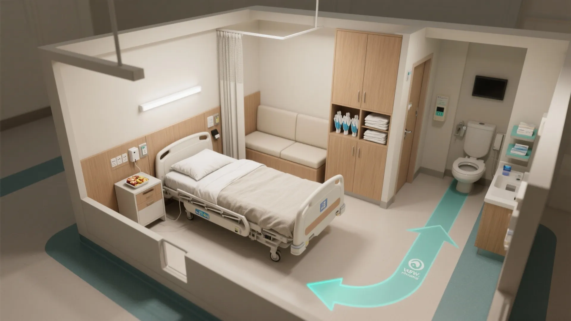 3) A compact family zone and staff choreography