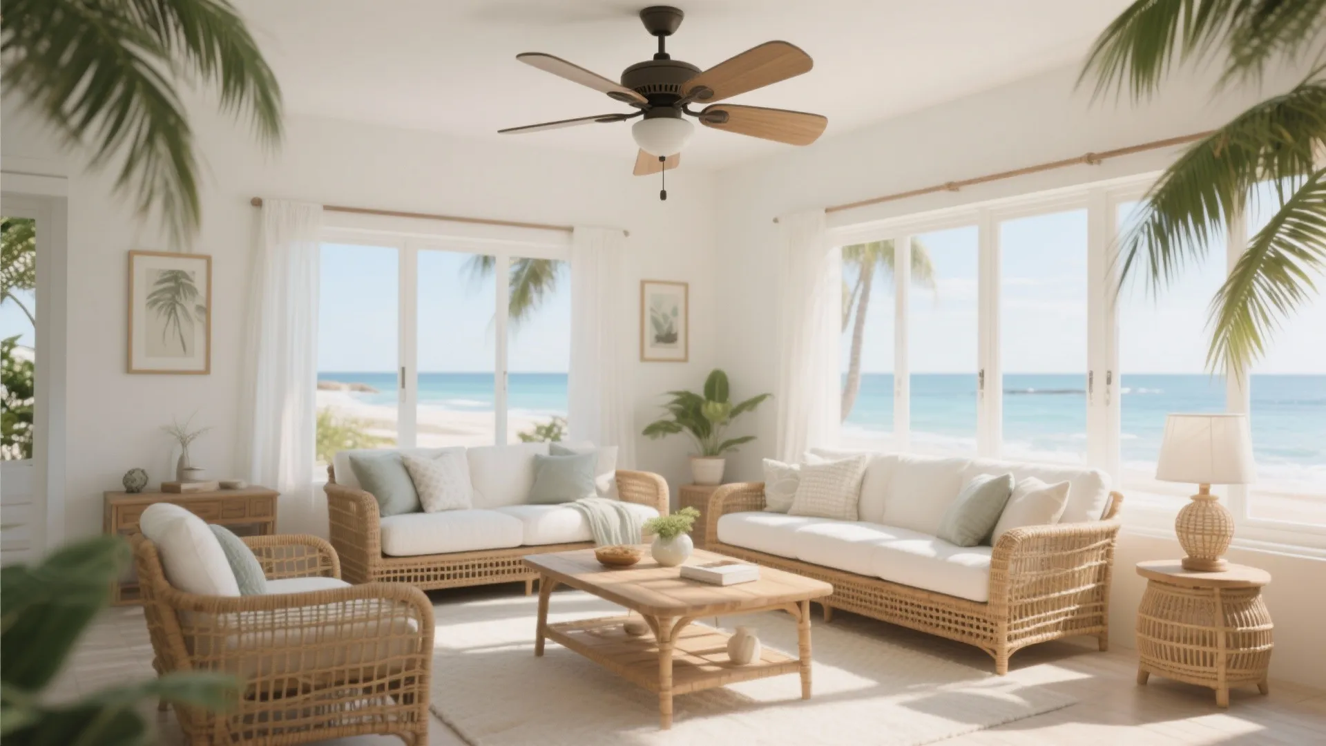 7. Ceiling Fan with Integrated Light