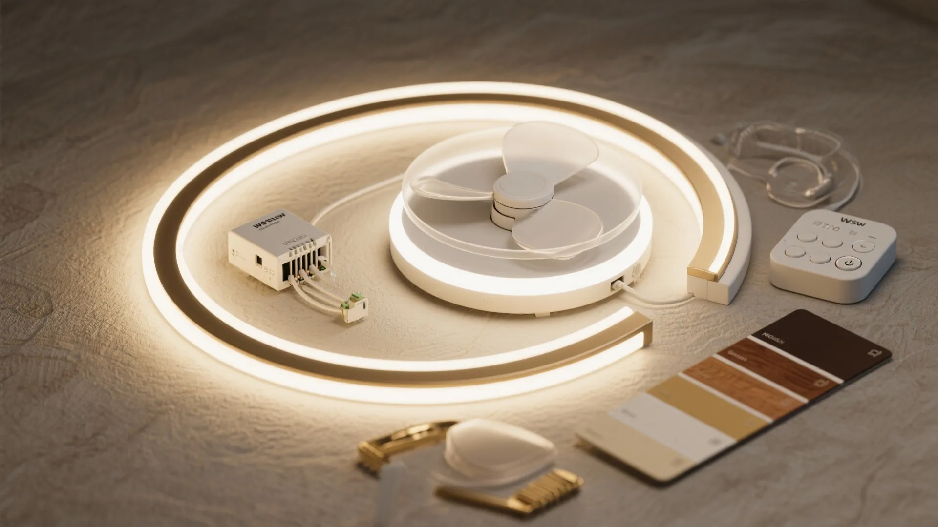 Layer Light With the Fan: Slim Halos, Uplights, and Quiet Dimmers
