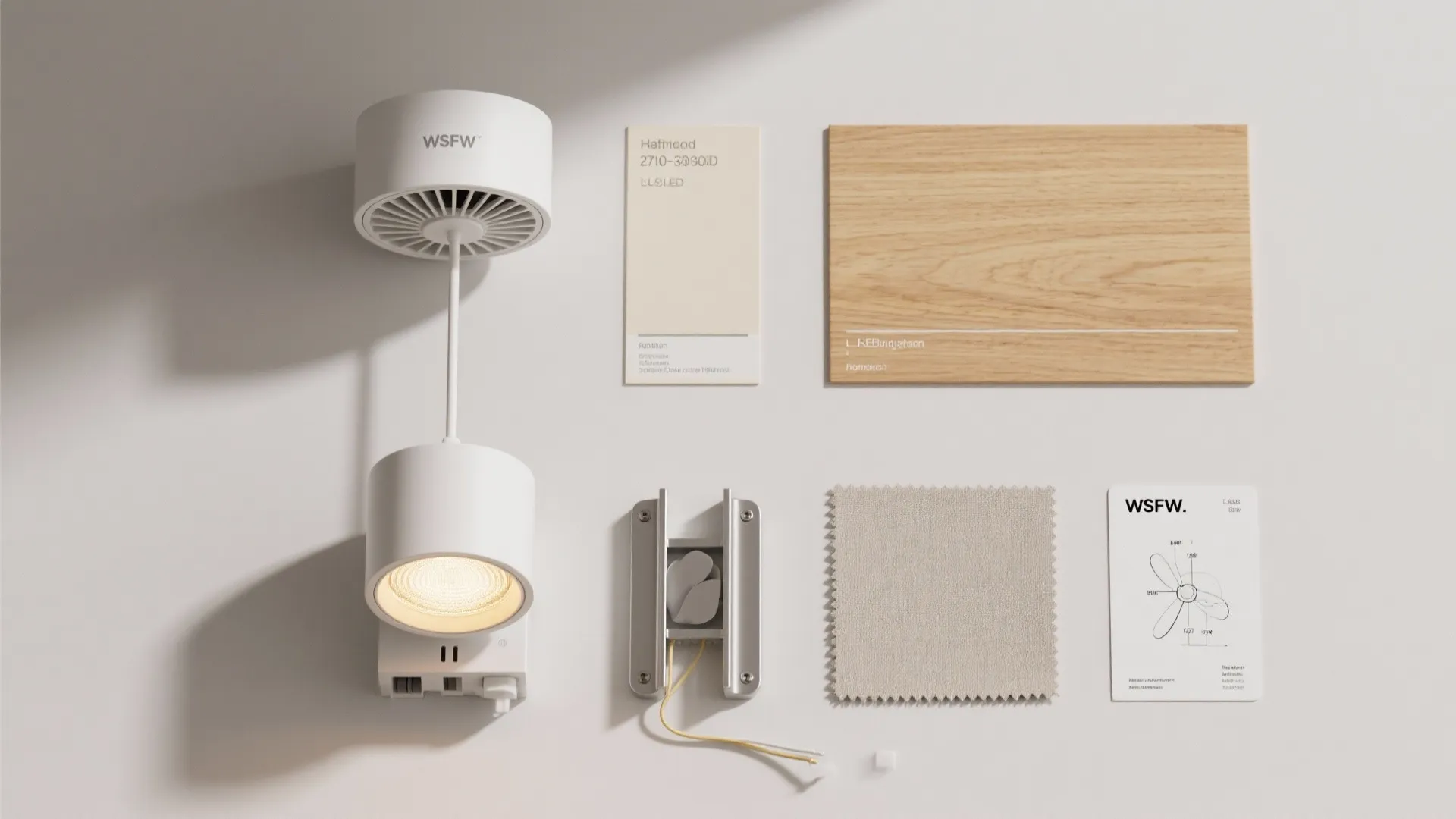 Integrated fan-light combos for minimalist halls