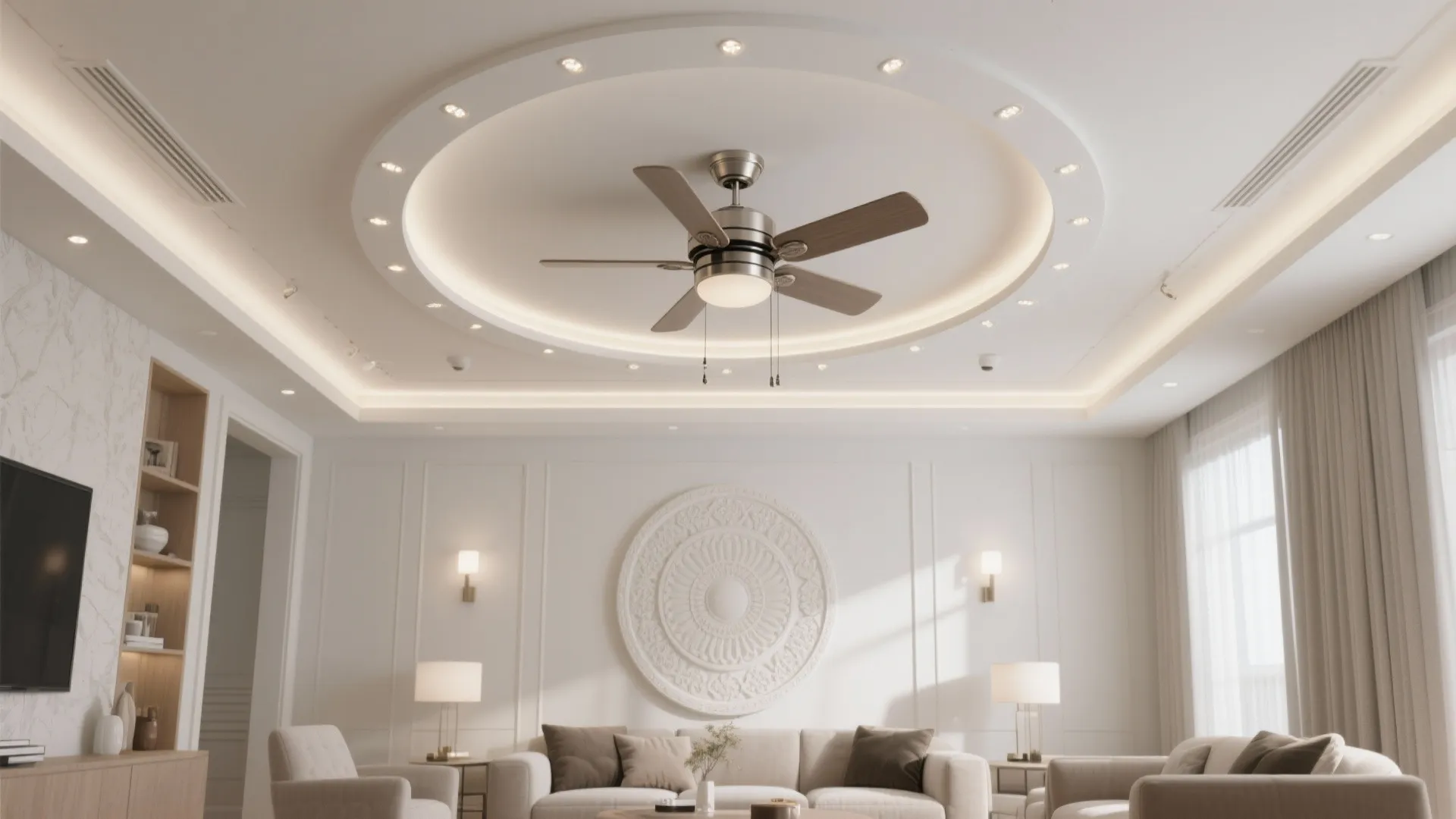 Central POP Feature with Fan-and-Light Integration