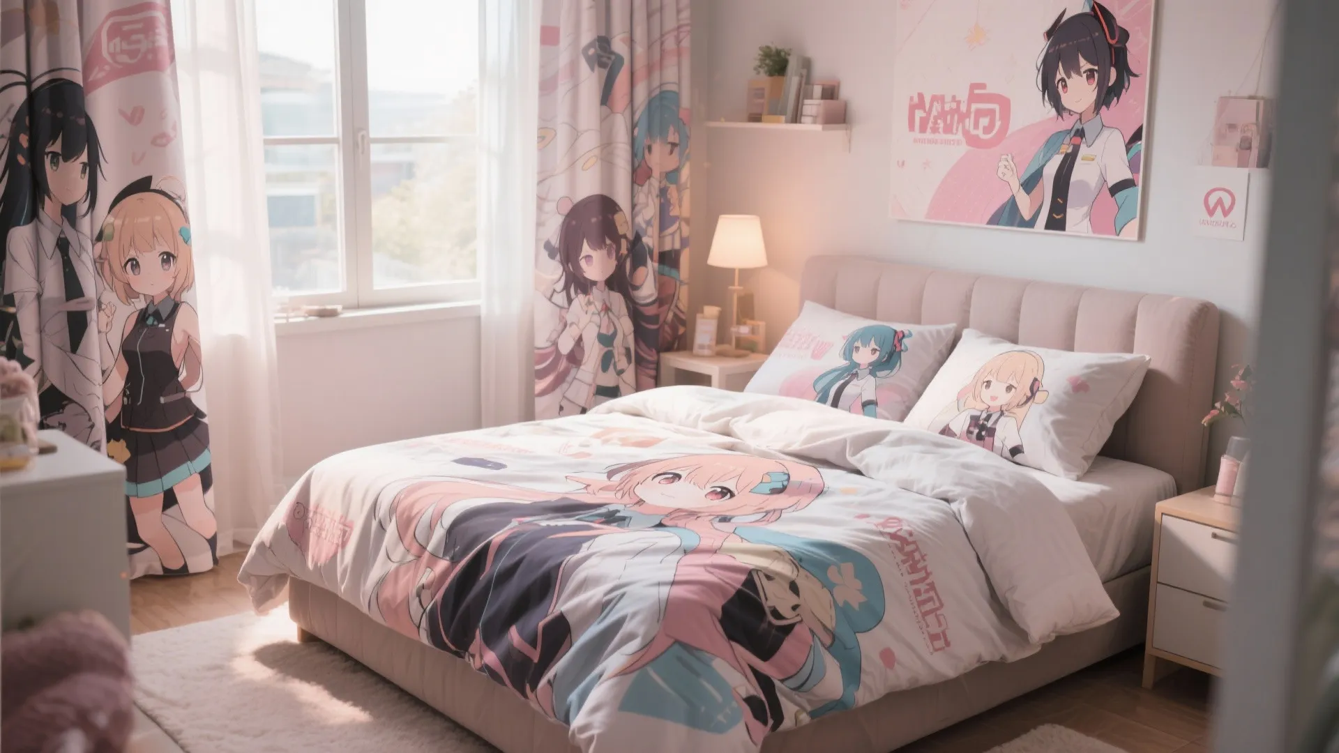 7. Fan-Art Bedding and Curtains
