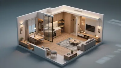 Modern Open-Plan Living, Kitchen & Dining Space Design