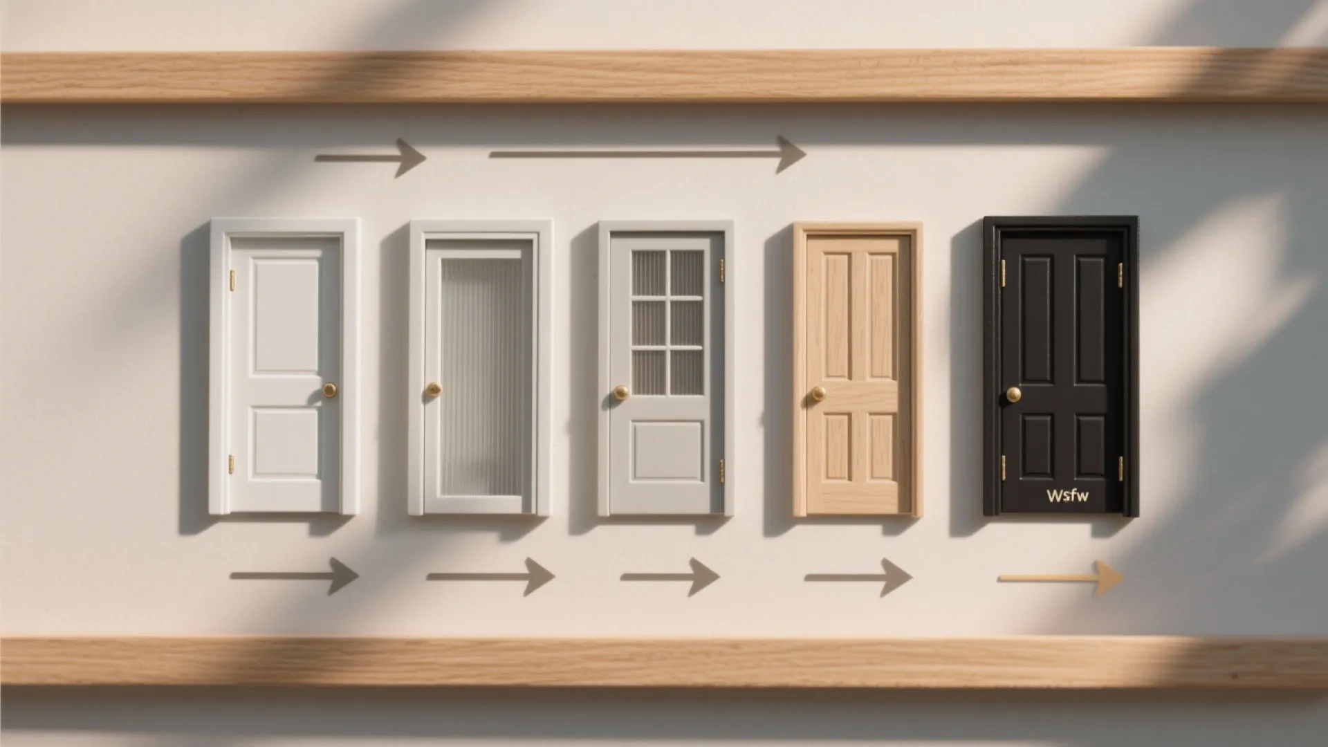 8) Which paint colors suit simple door designs for rooms?