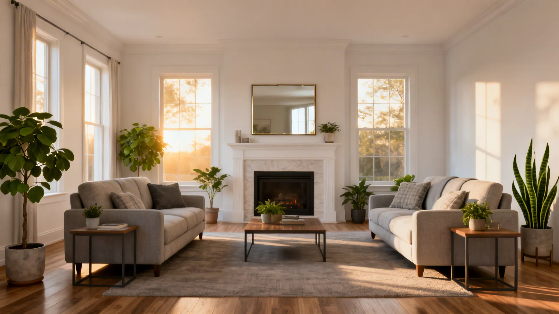 Calm living room vignette illustrating feng shui tips like balance, light, and clear flow for an FAQ.