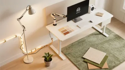 Modern Home Office Design with Soft Lighting