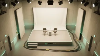 Modern Studio Interview Set Design