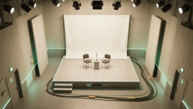 Modern Studio Interview Set Design