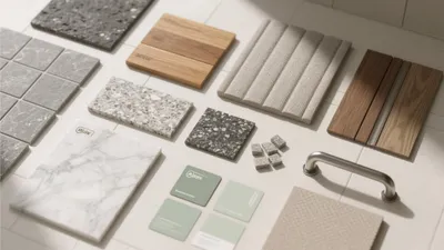 Modern Material Palette for Kitchen & Bathroom Design
