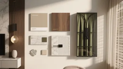 Modern Interior Design Material Wall Display