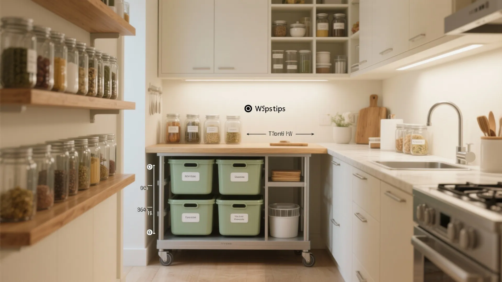 8. How can I keep a small kitchen organized long-term?