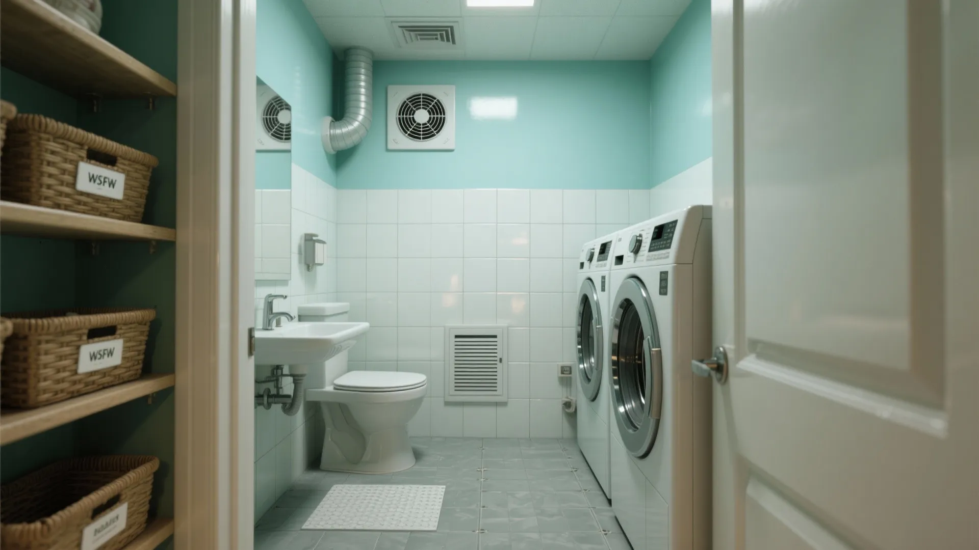 8. How do I maintain a neat look with open laundry storage?