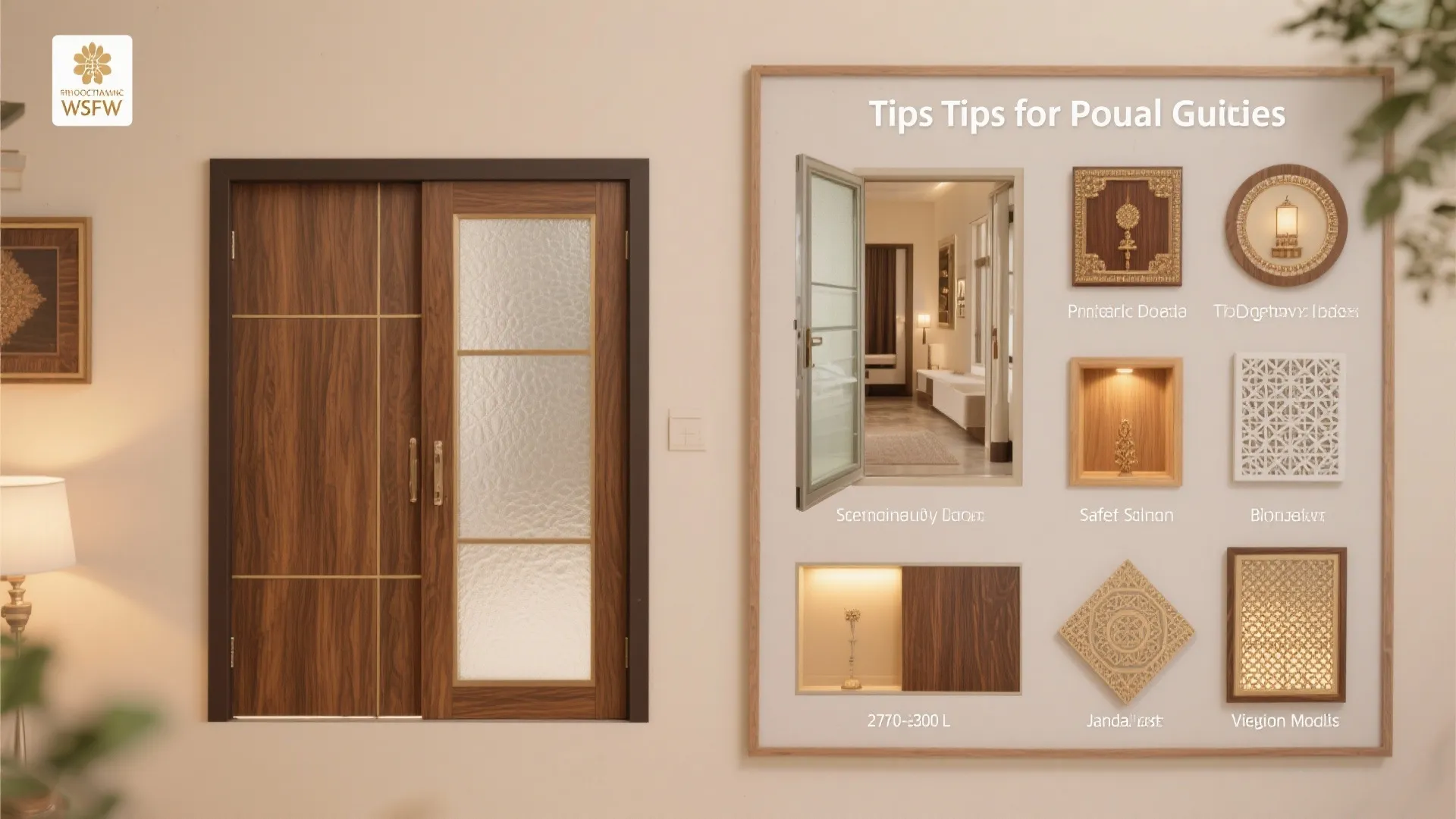 Top-down guide with materials, lighting tips, and space-saving door options for pooja rooms.
