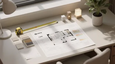 Home Office Design with Natural Light and Functional Layout