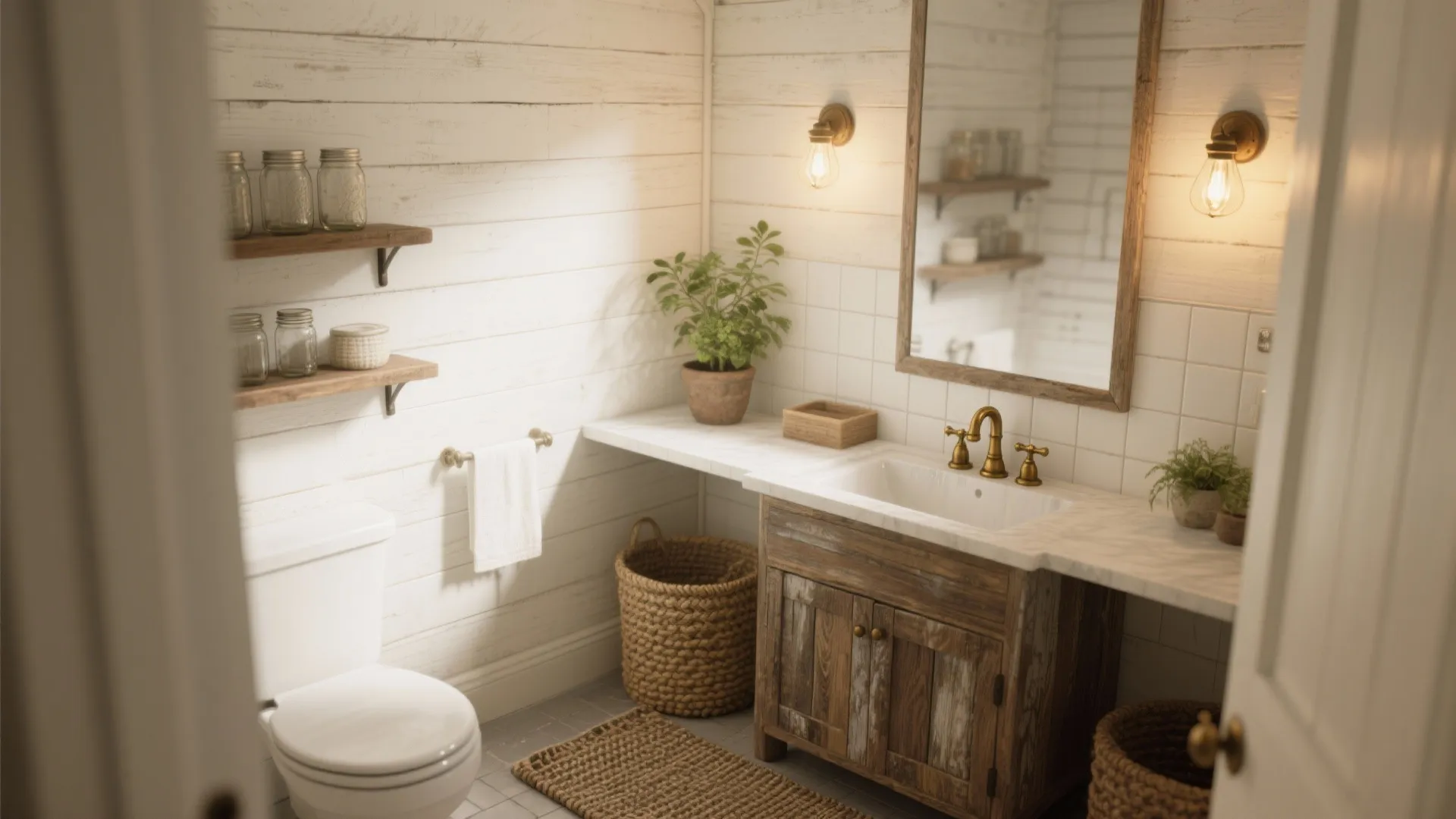 Farm Decor for Bathroom: 5 Rustic Ideas: Small bathroom? Let a little farmhouse charm go a long way — five practical, budget-friendly design moves I actually use.