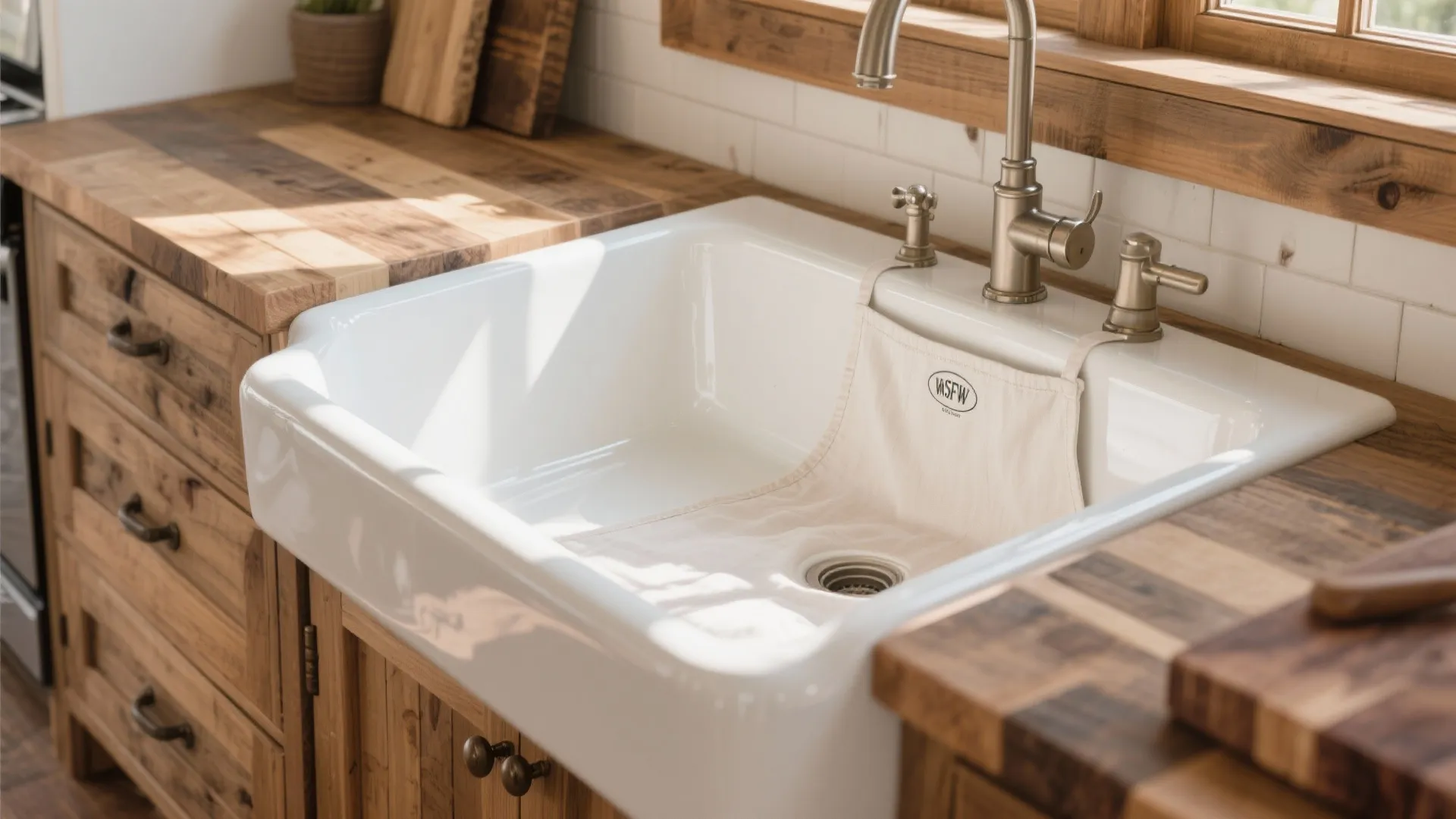 2. Farmhouse Apron Sink