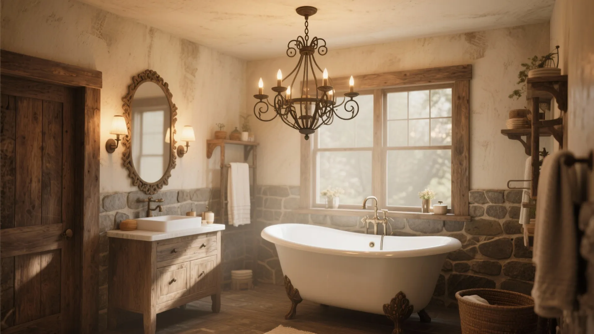 6. Farmhouse Chandelier