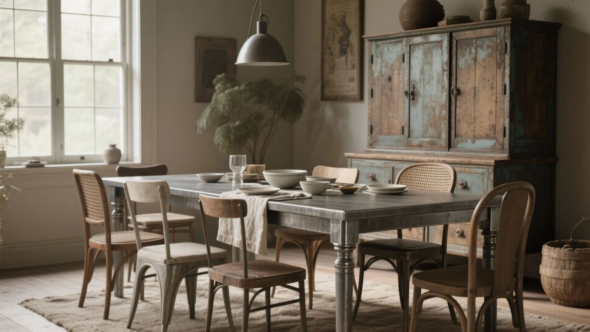 2. Mixed vintage with modern pieces